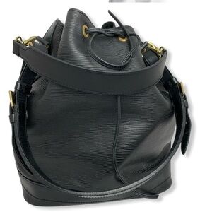 Louis Vuitton Black Leather Noe GM Shoulder Bag